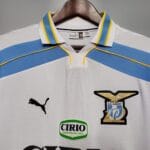 Maglia Lazio 2000/2001 away retro vintage dettaglio colletto