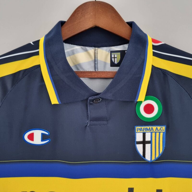 Maglia Parma 99/00 vintage retro away dettaglio colletto