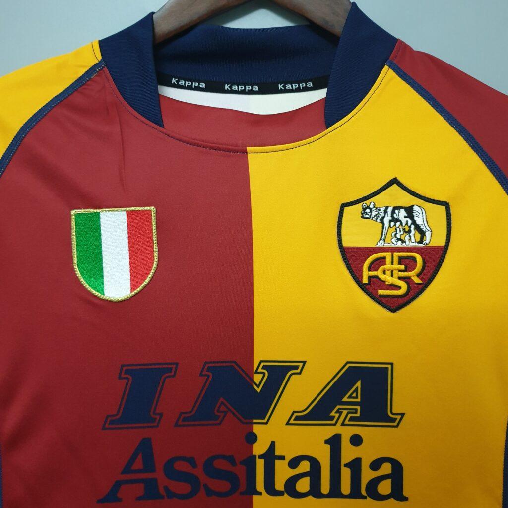 Maglia Roma 2001/2002 retro vintage 1 maglia roma 2001 dettaglio
