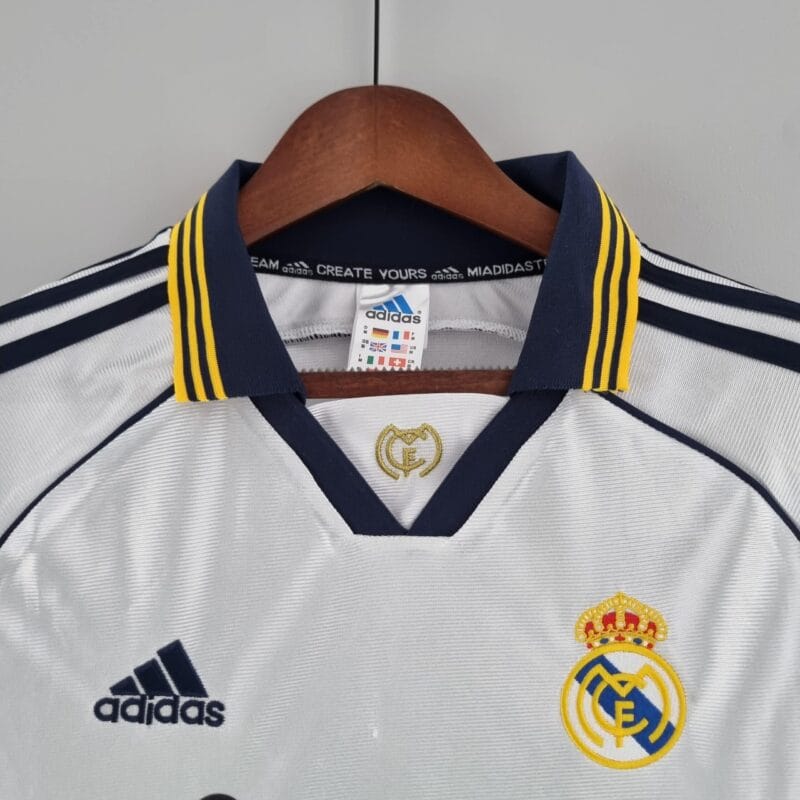 maglia Real Madrid 2000 home dettaglio colletto