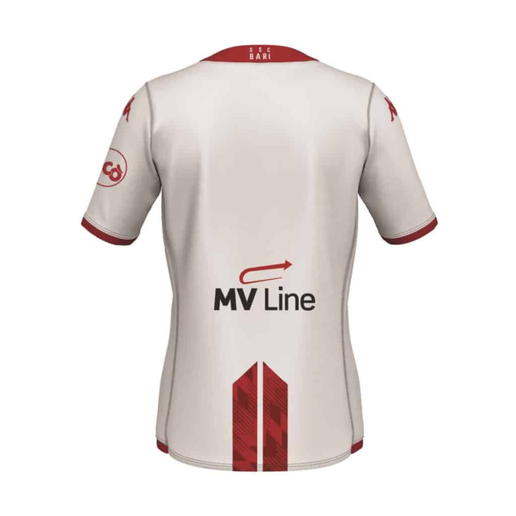 maglia bari 23/24 home 2 ssc bari maglia kappa kombat home 2023 24 dietro