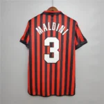 Maglia Milan Centenario 1999 Home personalizzata Maldini