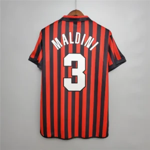 Maglia Milan Centenario 1999 Home personalizzata Maldini