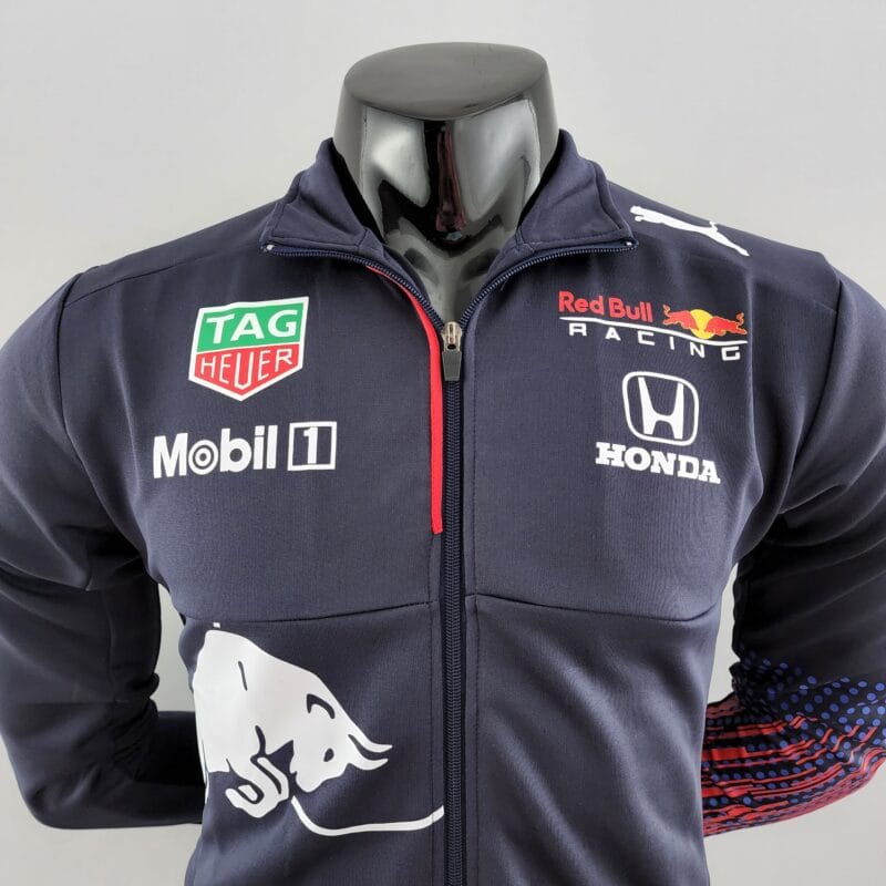 dettaglio petto Felpa Red Bull Racing F1 2022 Puma con cappuccio