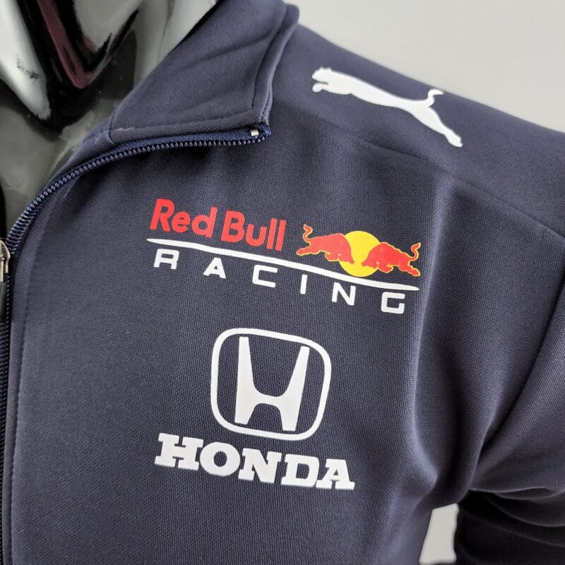 dettaglio sponsor Felpa Red Bull Racing F1 2022 Puma con cappuccio
