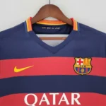 Maglia Barcellona 2015-16 Home mas que un club Maglia Barcellona 2015/16 Home Qatar Airways