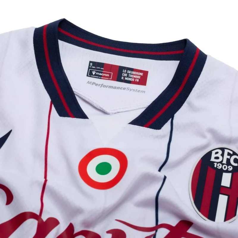 Maglia Bologna away 2025/26 dettaglio colletto