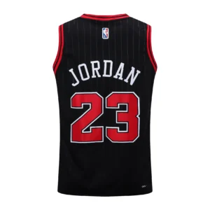 maglia Michael Jordan Chicago Bulls Nera Replica NBA dettaglio posteriore