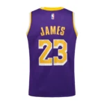 Maglia LeBron James Los Angeles Lakers Viola replica NBA dettaglio posteriore