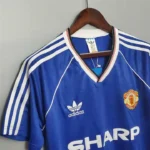 Maglia Manchester United vintage Away Blue 88/89 Ssponsor Sharp