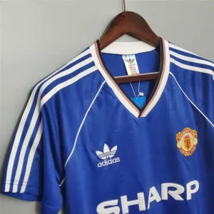 Maglia Manchester United vintage Away Blue 88/89 Ssponsor Sharp