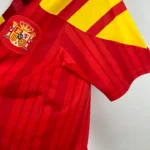 Maglia Spagna 1992 Home dettaglio manica corta