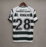 Maglia Sporting Lisbona 2001-02 Home Cristiano Ronaldo Maglia Sporting Lisbona 2001/02 Home personalizzata Cristiano Ronaldo