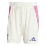 Pantaloncini Juventus Away 2024 25 bianchi Adidas dettaglio frontale