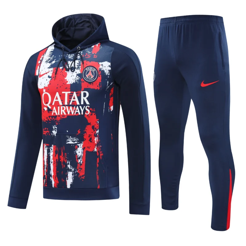 Tuta Psg Jordan blu rossa 2024/25 Nike dettaglio laterale