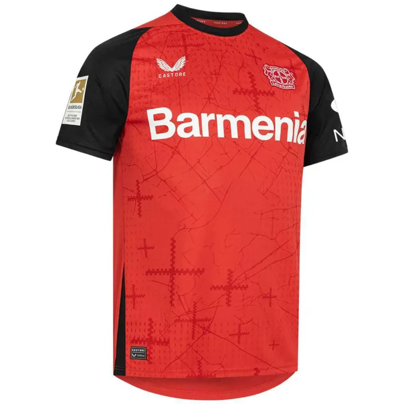 maglia Bayer Leverkusen 2024-25 Home Castore side