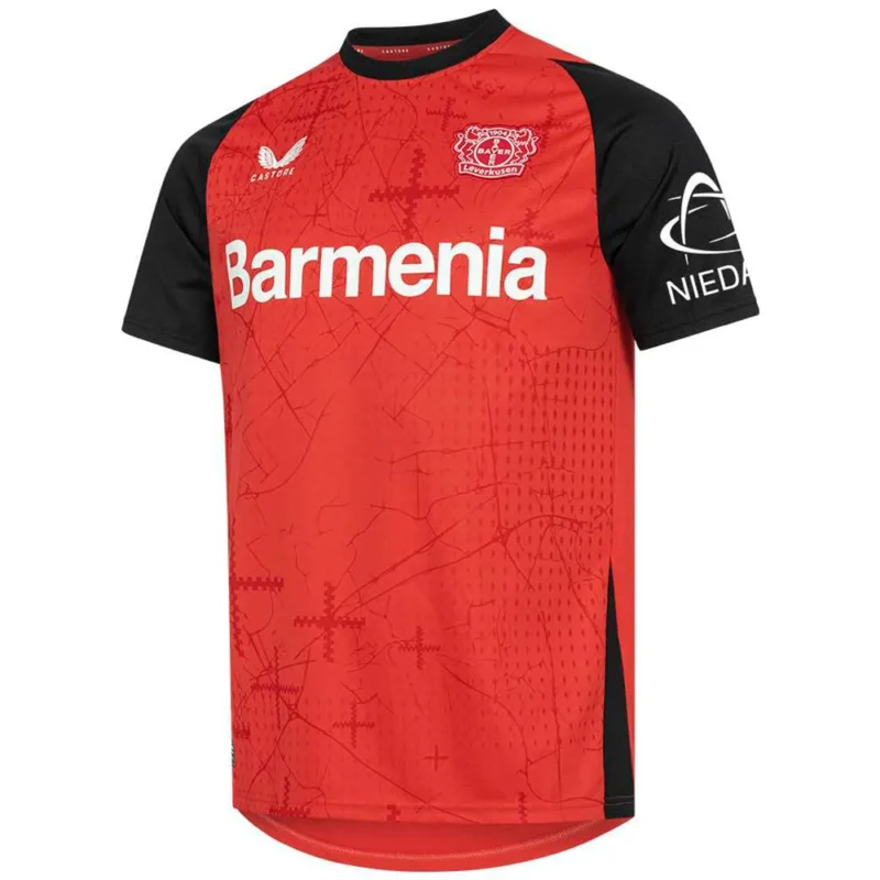 maglia Bayer Leverkusen 2024-25 Home Castore side left