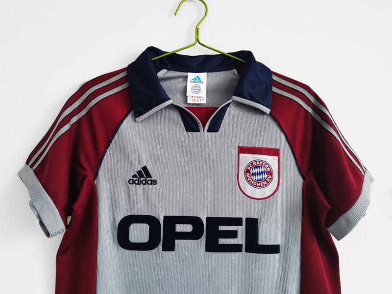 maglia Bayern Monaco vintage 98/99 Adidas dettaglio sponsor Opel