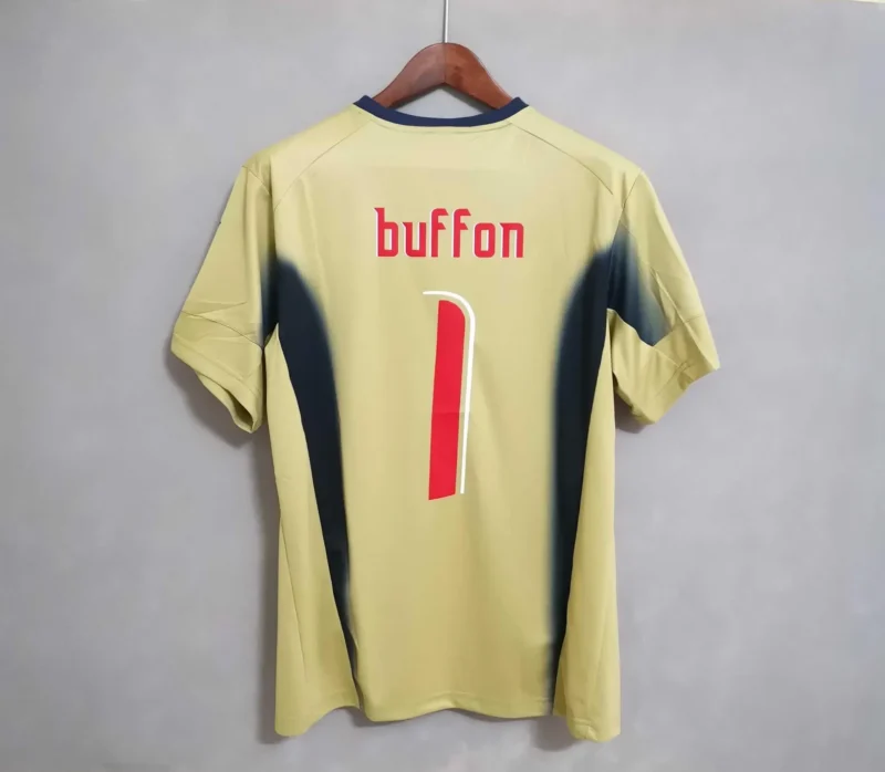 maglia Buffon 2006 Italia Portiere mondiali oro dettaglio posteriore