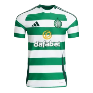 maglia Celtic Glasgow 2024/25 home Adidas dettaglio posteriore e frontale