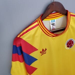 maglia Colombia 1990 vintage dettaglio foglia Adidas