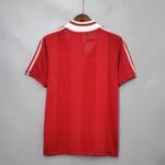 dettaglio posteriore della maglia Liverpool 95/96 Home Adidas Carlsberg