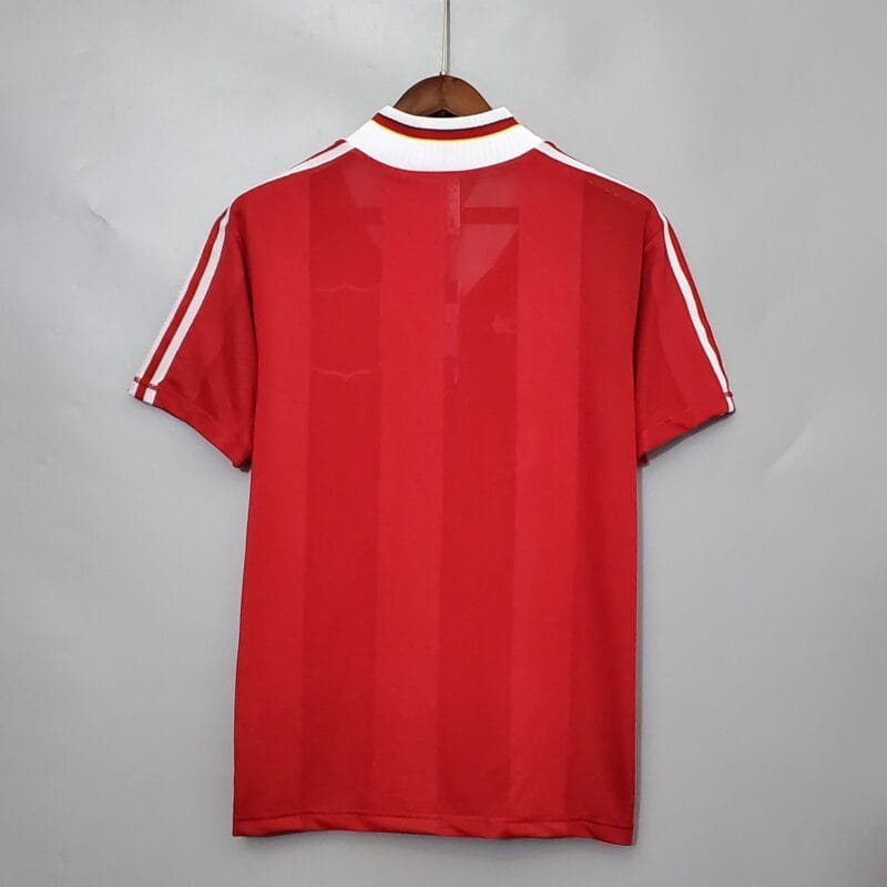 dettaglio posteriore della maglia Liverpool 95/96 Home Adidas Carlsberg