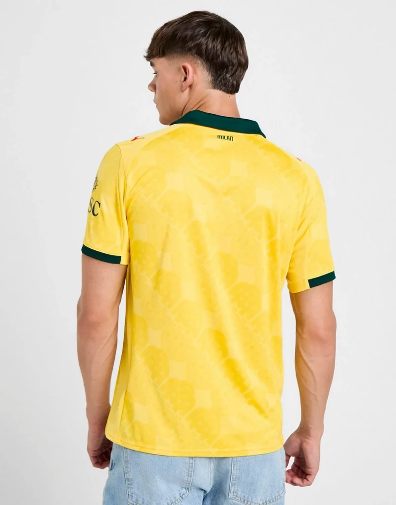 maglia Milan 2025-26 Third Puma gialla Ac Milan back side modello