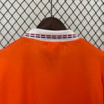 dettaglio colletto della maglia Olanda vintage1996 Home Lotto