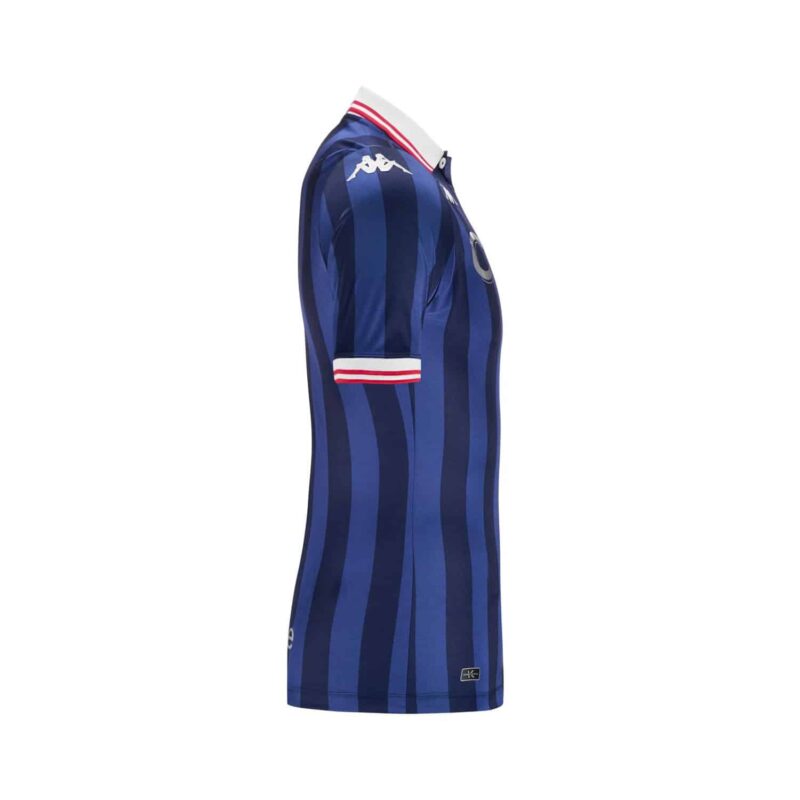 Maglia Bari 2024/25 Blu Kappa away dettaglio manica sponsor Kappa