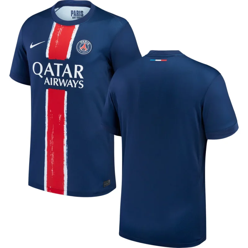 maglia Psg 2024 25 home Nike dettaglio frontale e posteriore