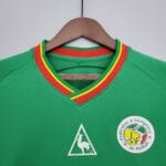maglia_Senegal_2002_Away_Verde maglia Senegal 2002 away verde dettaglio colletto frontale