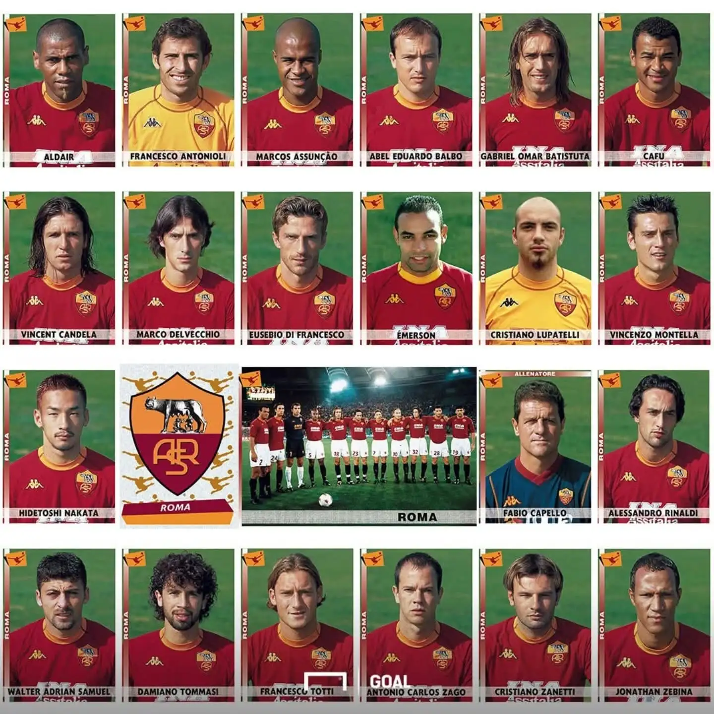 Rosa As Roma stagione 2001
